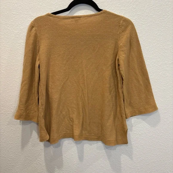 J. Jill Women's Camel Long Sleeve Top - Picture 5 of 6